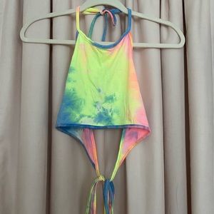 Fun Pastel Tie-Dye Cropped Halter!